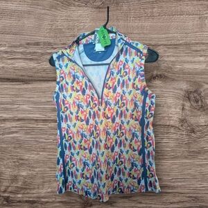 NWT Fringe women’s pullover zip Shirt UPF protection top golf performance XS